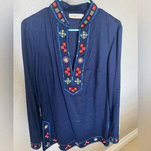 Tory Burch embroidered and beaded tunic